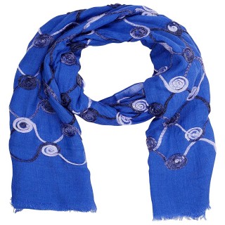 Cotton Chain Work Stole - Royal Blue